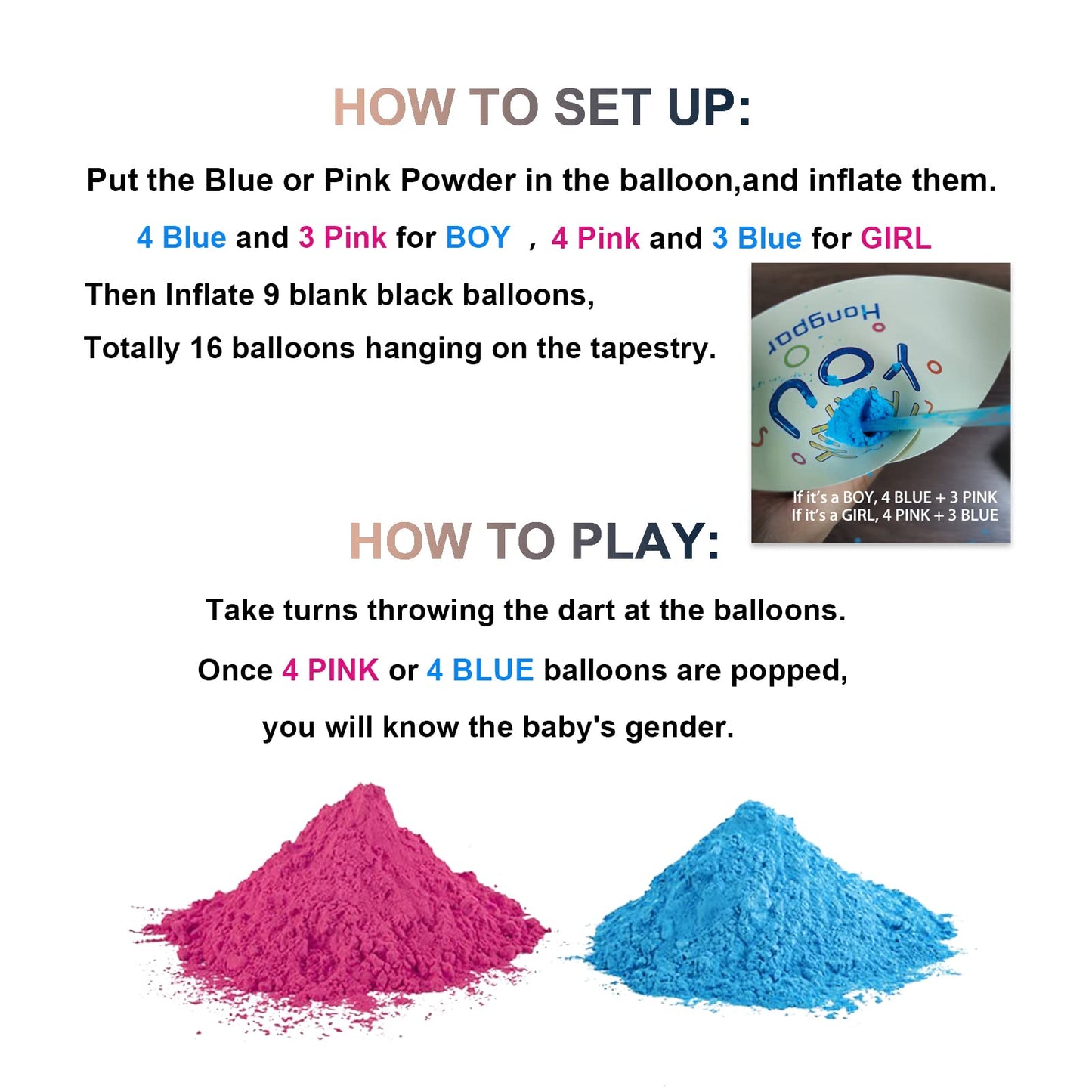 How to play gender reveal dart game