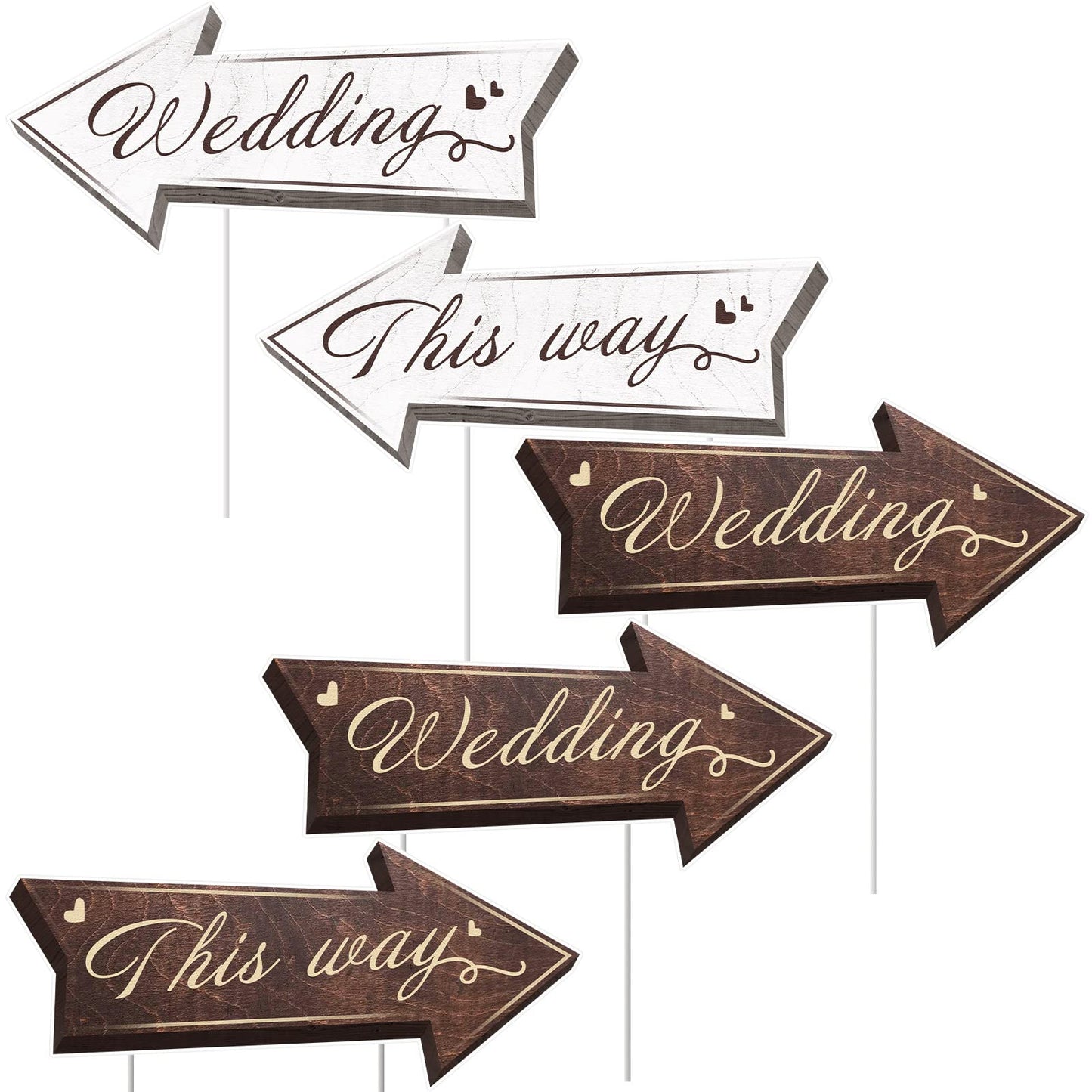 5 x Outdoor wedding direction signs