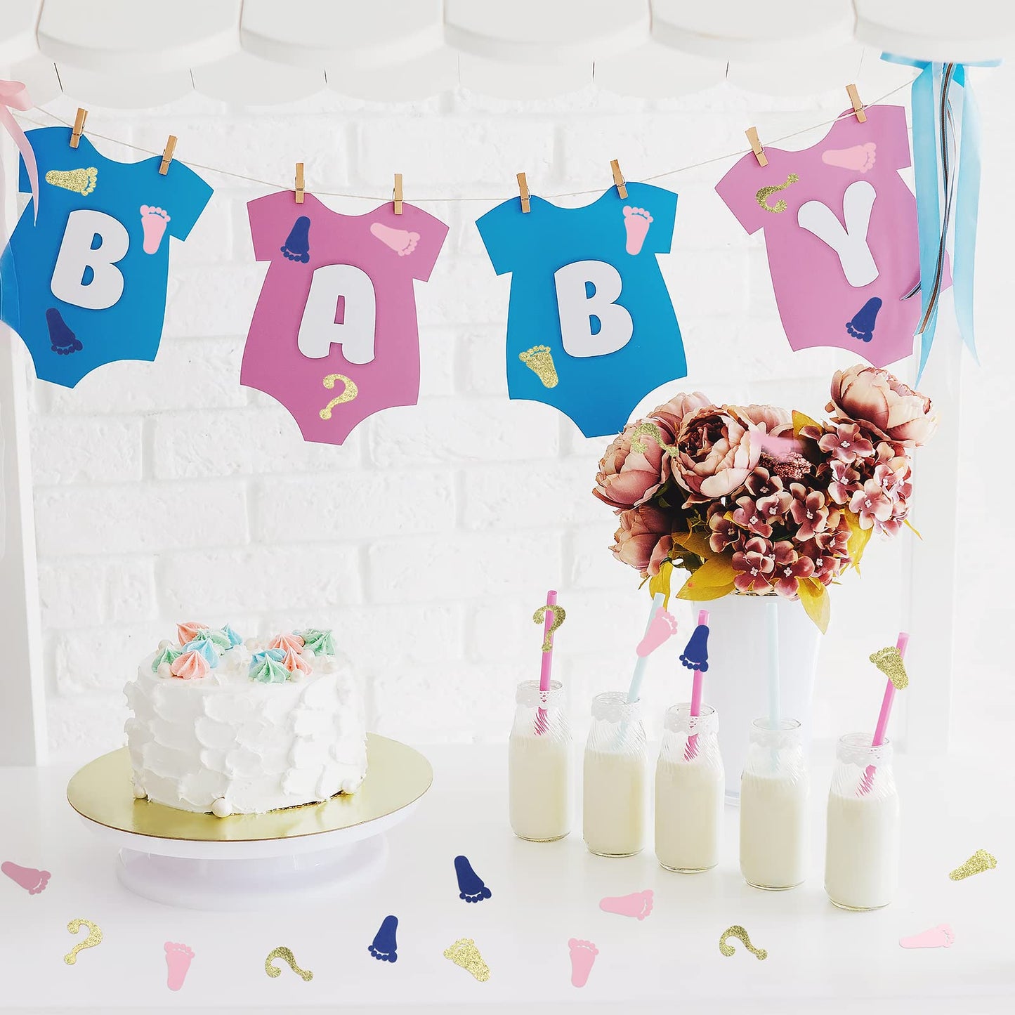 gender reveal table decorations