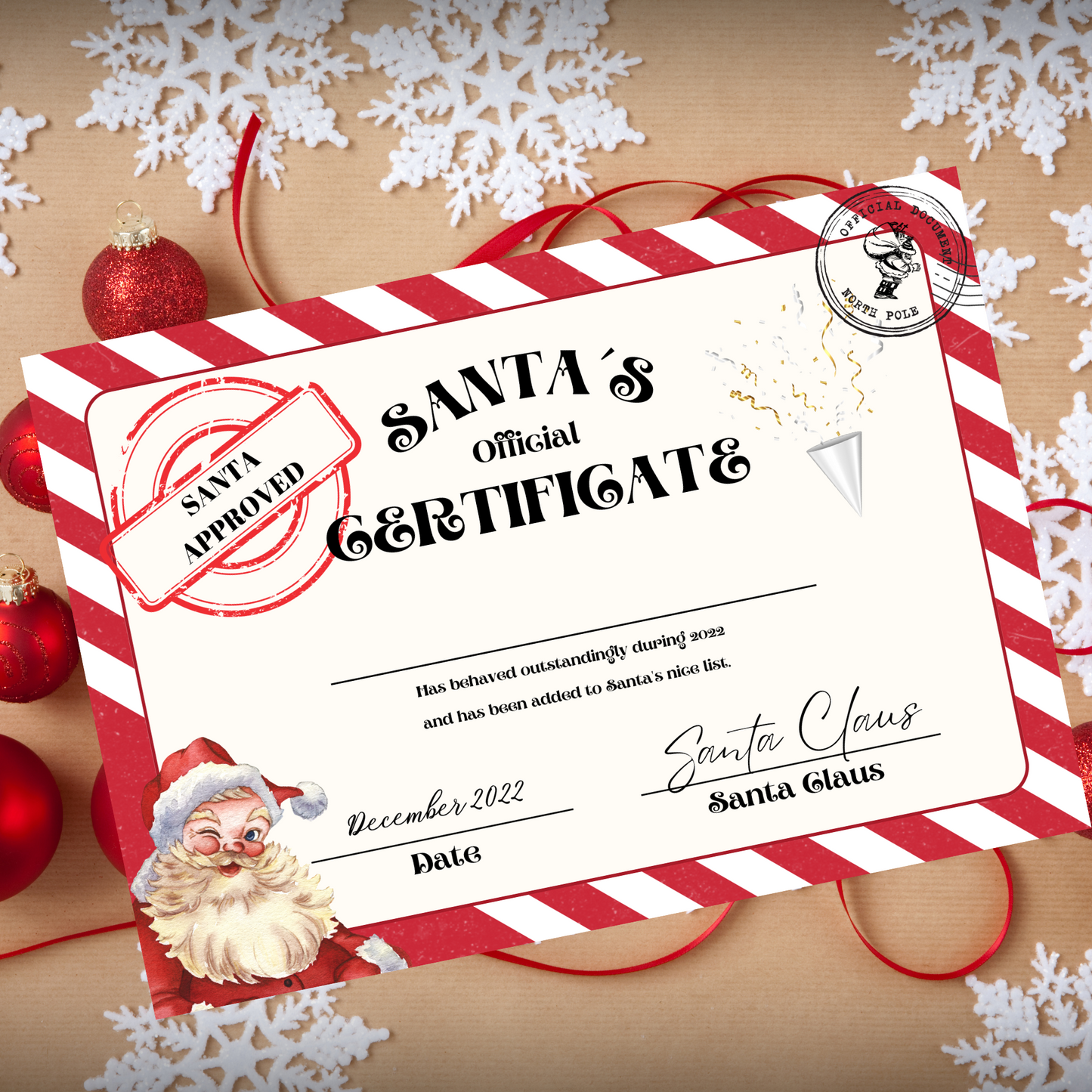 Santa's Official Certificate Printable-Nice List Certificate