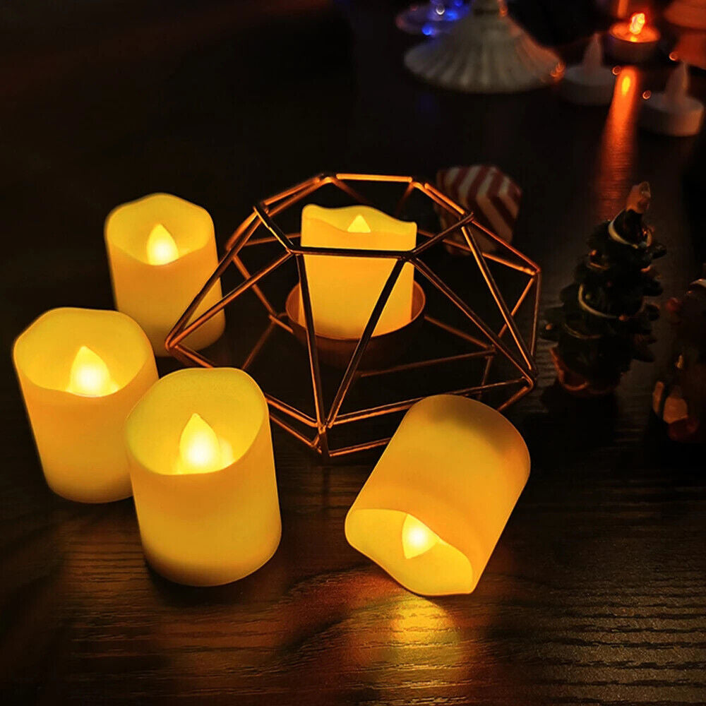 Flameless candle table decoration