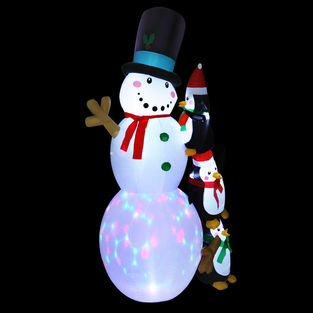 Jingle Jollys 2.4M Christmas Inflatable Snowman Xmas Lights Outdoor Decorations Christmas Decorations - On Sale
