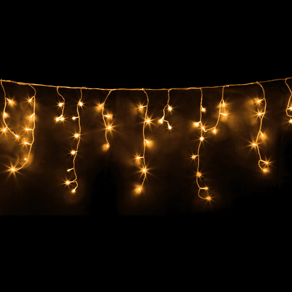Jingle Jollys 500 LED Solar Powered Christmas Icicle Lights 20M Outdoor Fairy String Party Warm White Occasions > Lights