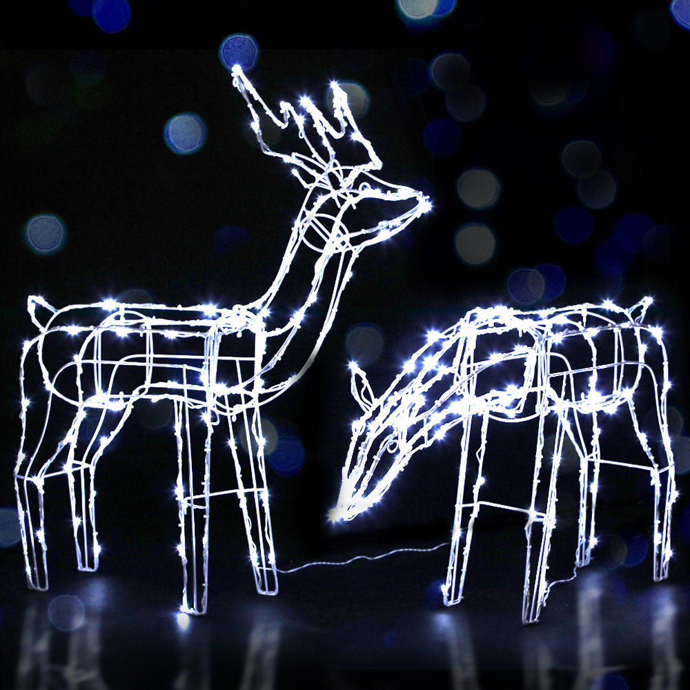 Jingle Jollys Christmas Motif Lights LED Rope Reindeer Waterproof Solar Powered Occasions > Christmas