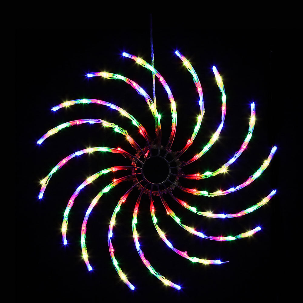 Jingle Jollys Christmas Motif Lights LED Spinner Light Waterproof Colourful Occasions > Christmas