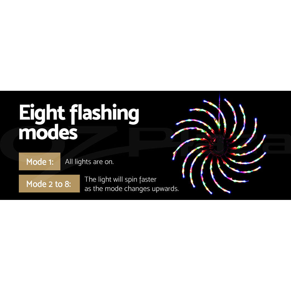 Jingle Jollys Christmas Motif Lights LED Spinner Light Waterproof Colourful Occasions > Christmas