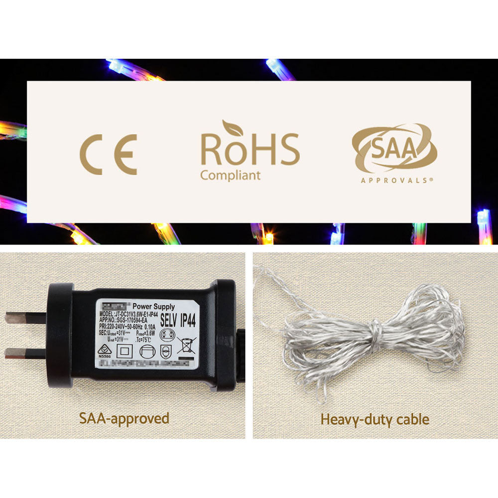 Jingle Jollys Christmas Motif Lights LED Spinner Light Waterproof Colourful Occasions > Christmas