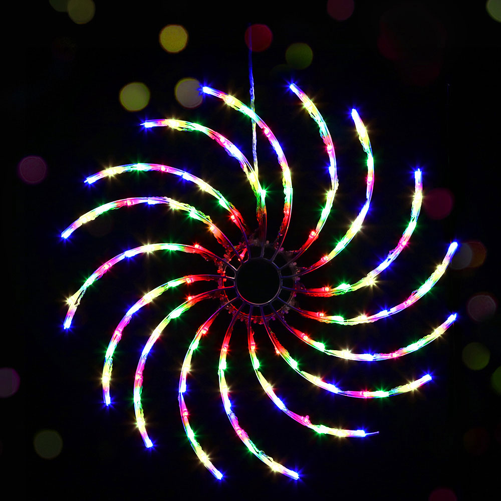 Jingle Jollys Christmas Motif Lights LED Spinner Light Waterproof Colourful Occasions > Christmas