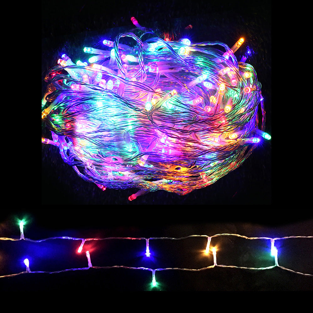 Jingle Jollys 100M Christmas String Lights 500LED Multi Colour Occasions > Lights