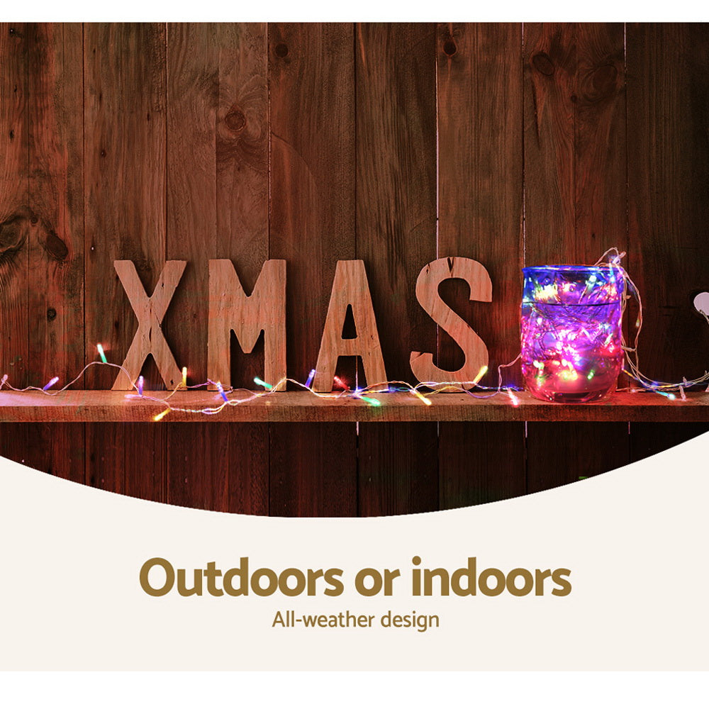 Jingle Jollys 100M Christmas String Lights 500LED Multi Colour Occasions > Lights