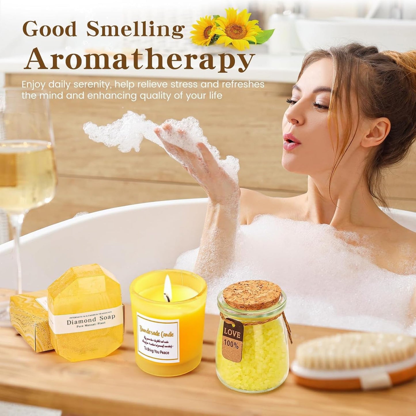 Gifts for Women Hamper - Gift Basket to Pamper, Ideal for Mothers Day, Valentines Day Gift Box Pack, 20oz Tumbler & Socks Care Set for New Years, Birthday, Girlfriend, Mom, Coworker, Wife