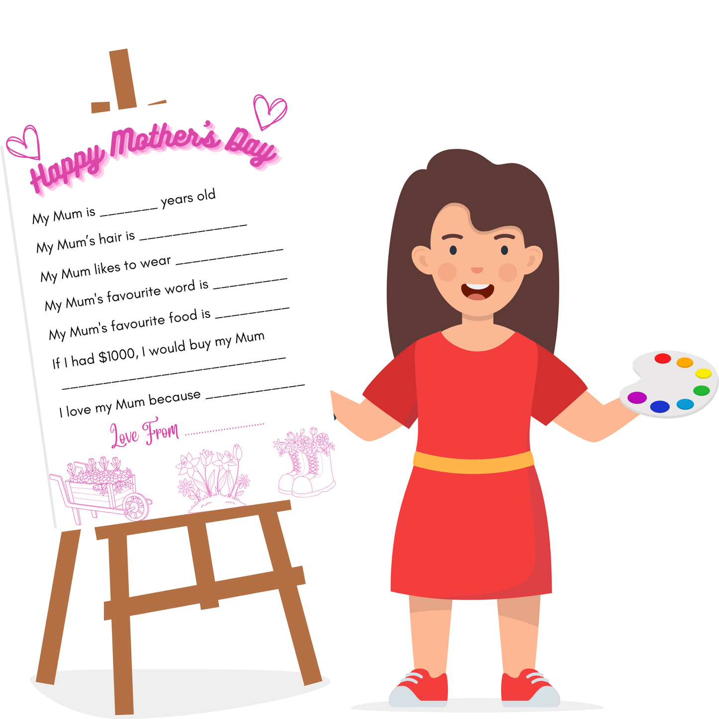 My Mum Is - Mothers Day A4 PDF Download