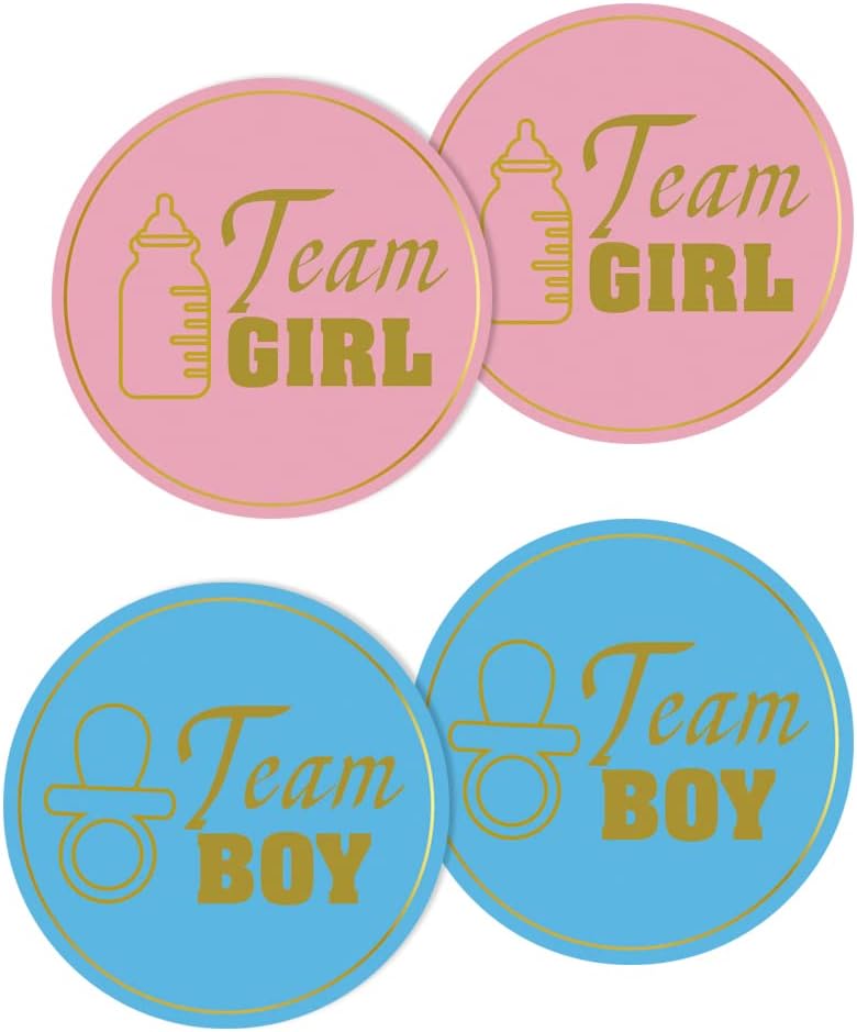 Gender Reveal party stickers boy/girl
