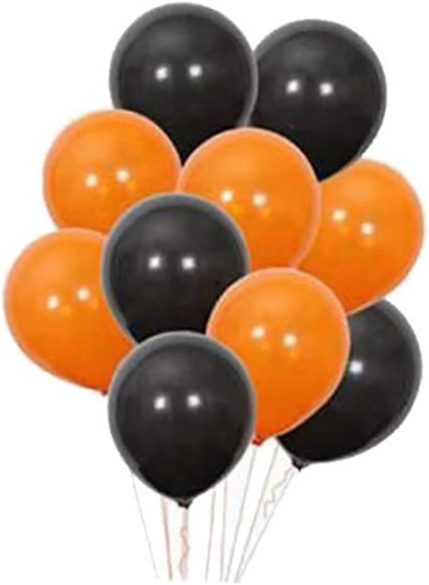 Orange and black balloons