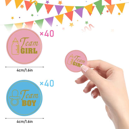 Gender Reveal Stickers Boy and Girl