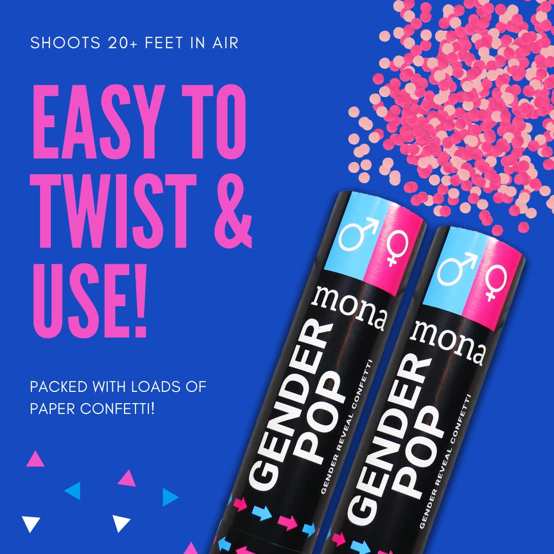 Easy twist and use gender reveal confetti