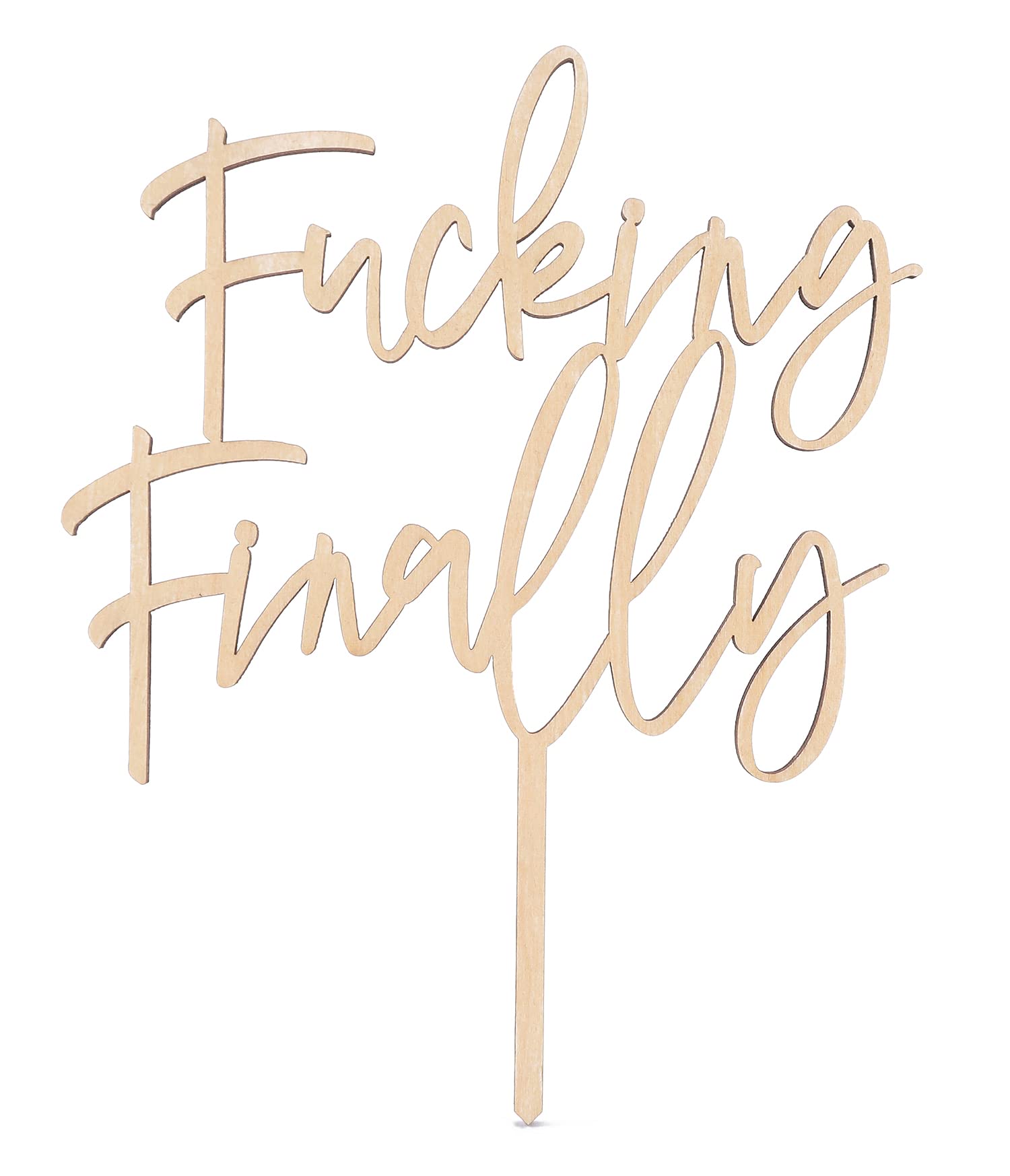 wooden cake topper