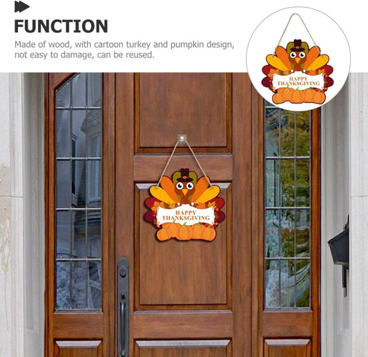 Thanksgiving Turkey Hanging Door Sign