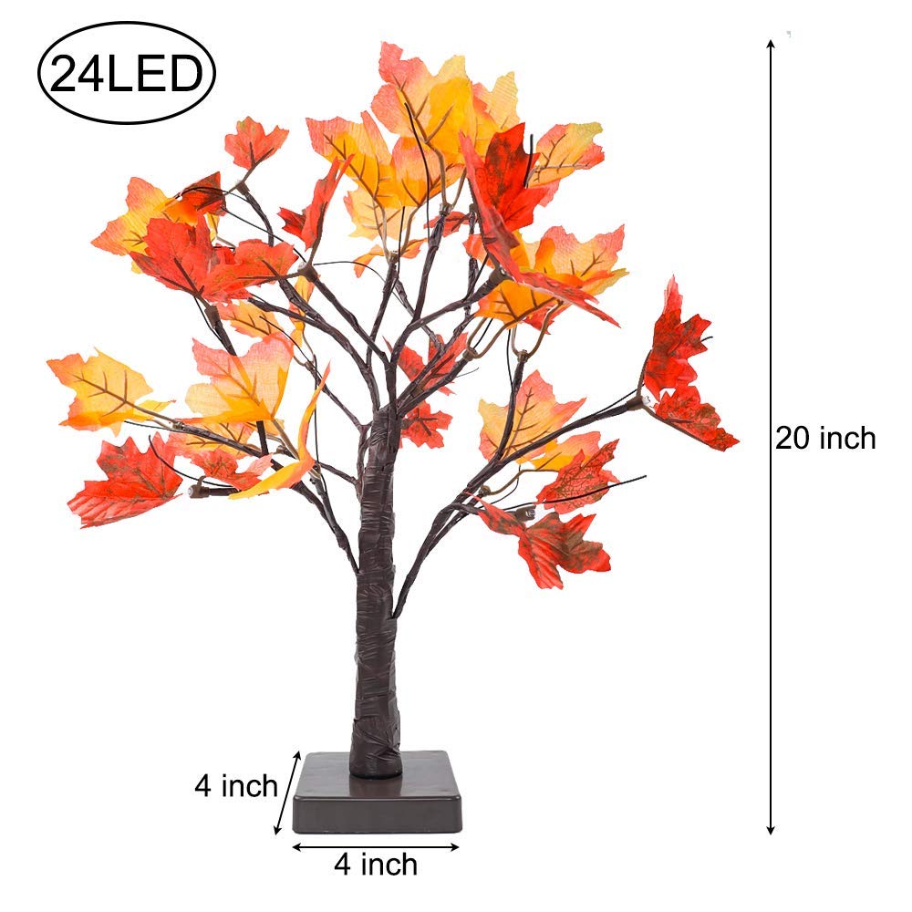 Artificial Fall Lighted Maple Tree LED dimensions