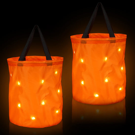 LED 2 x Light Halloween Candy Bags Trick or Treat