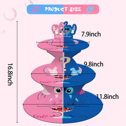 Girl or Boy 3 tier cake stand dimensions
