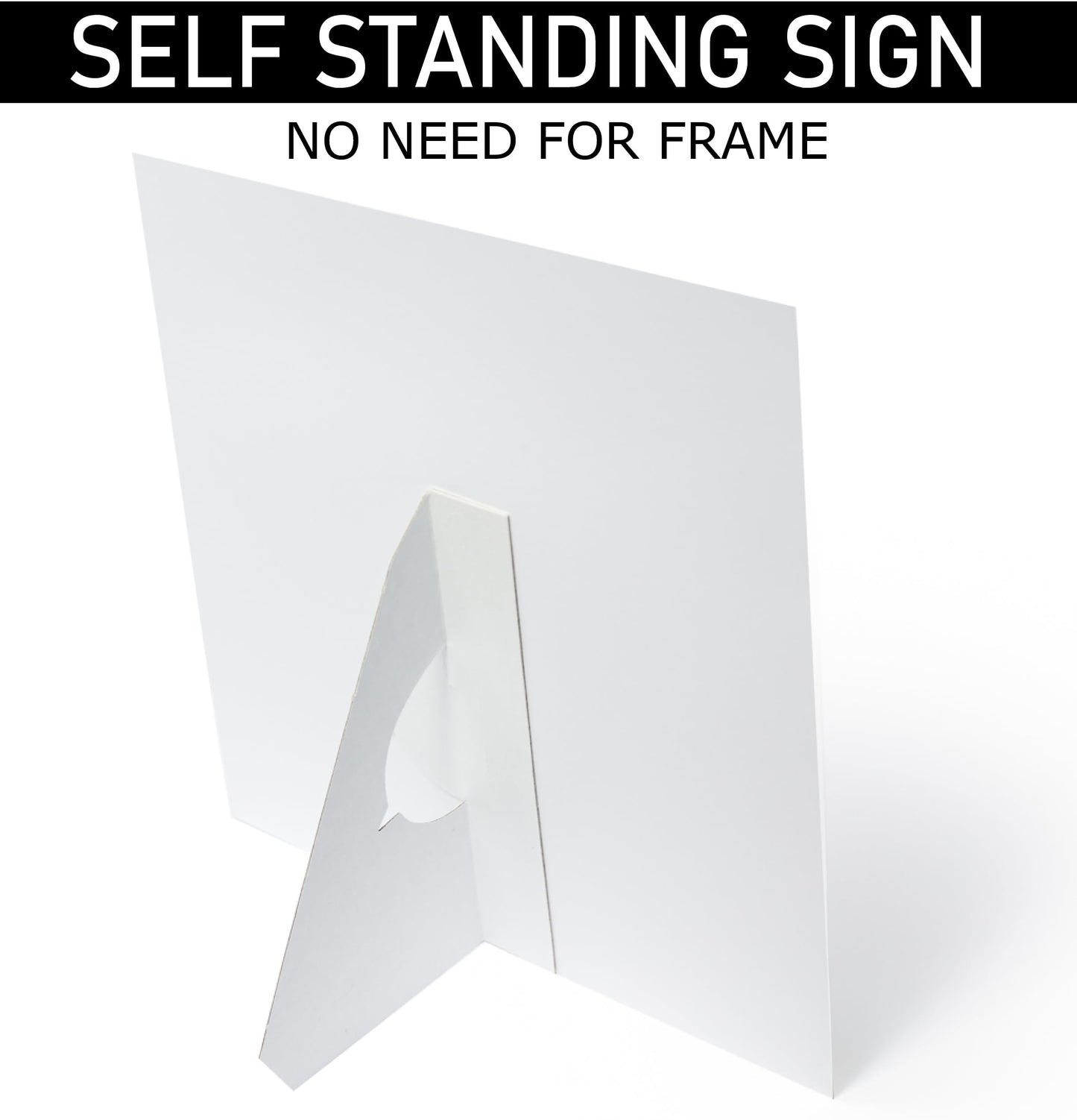 Self standing sign for game