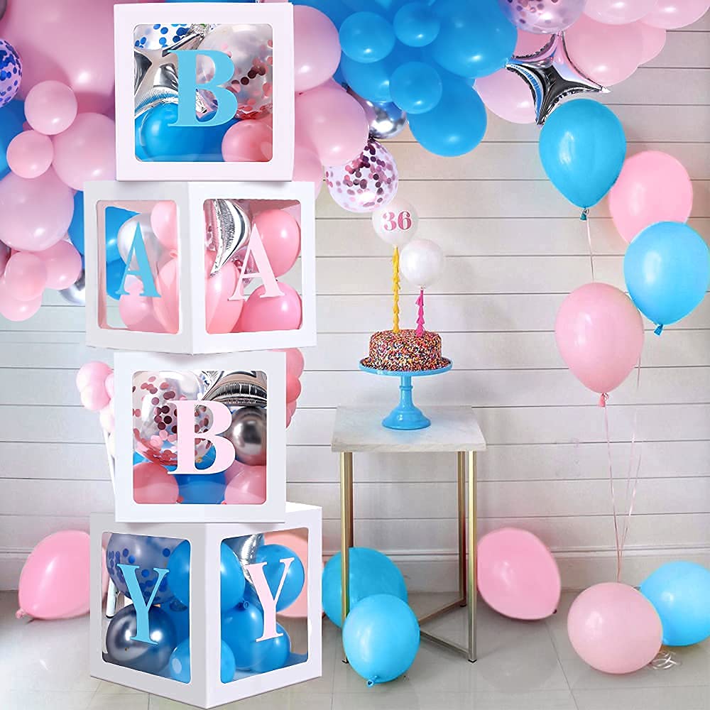 Baby Box Cubes for gender reveal
