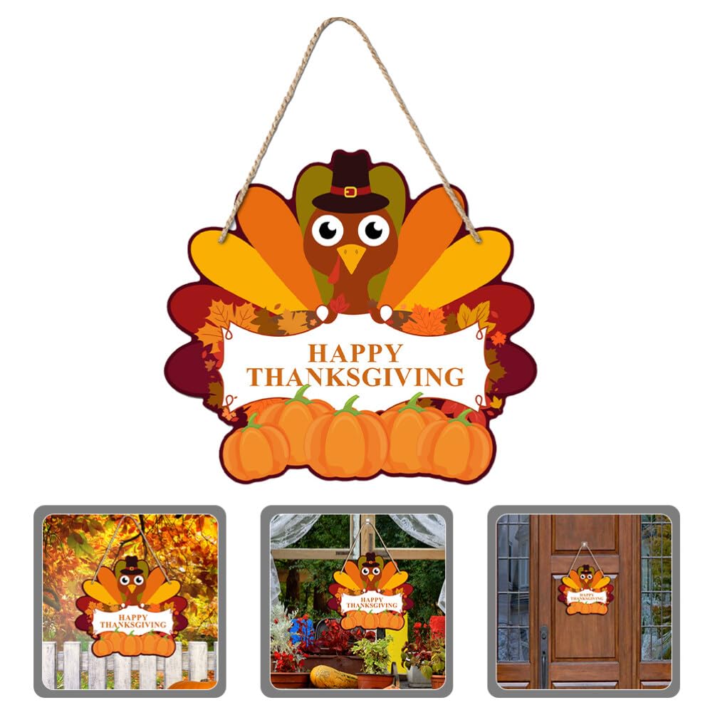 Thanksgiving Turkey Hanging Door Sign