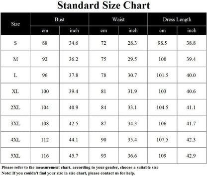 Standard size chart