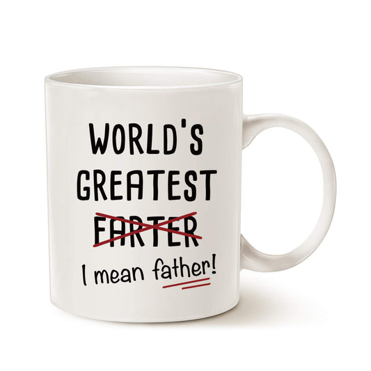Funny Dad Coffee Mug, World's Greatest F, I Mean Father 11 Oz