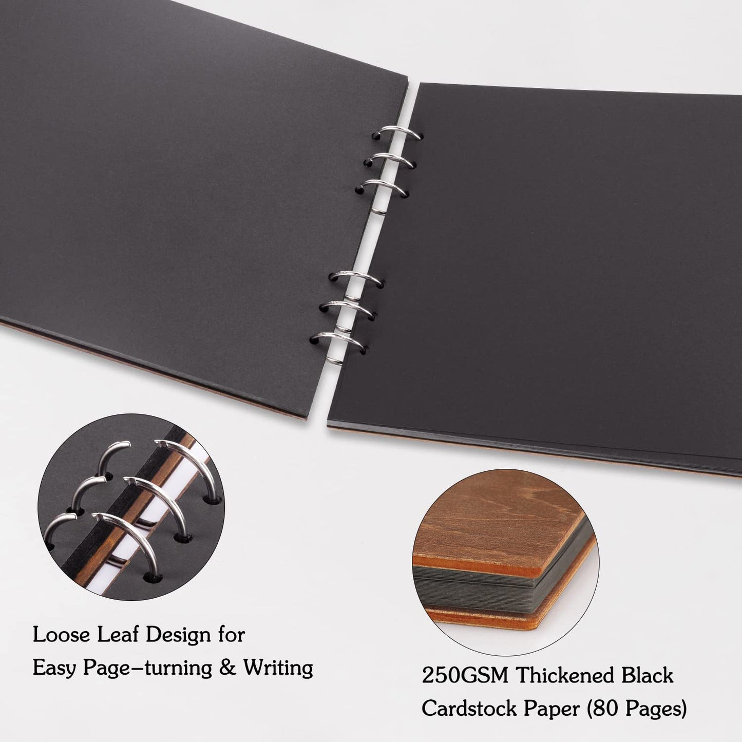 250gsm black cardstock paper