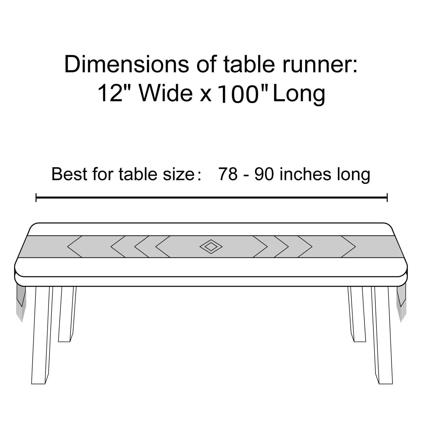Dimensions of table runner