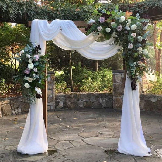 White Wedding Arch Drapes