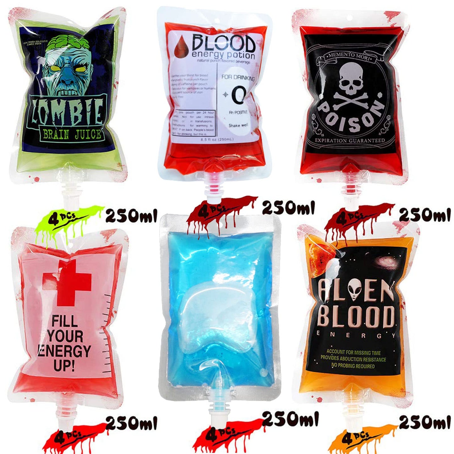 250ml party drink bags