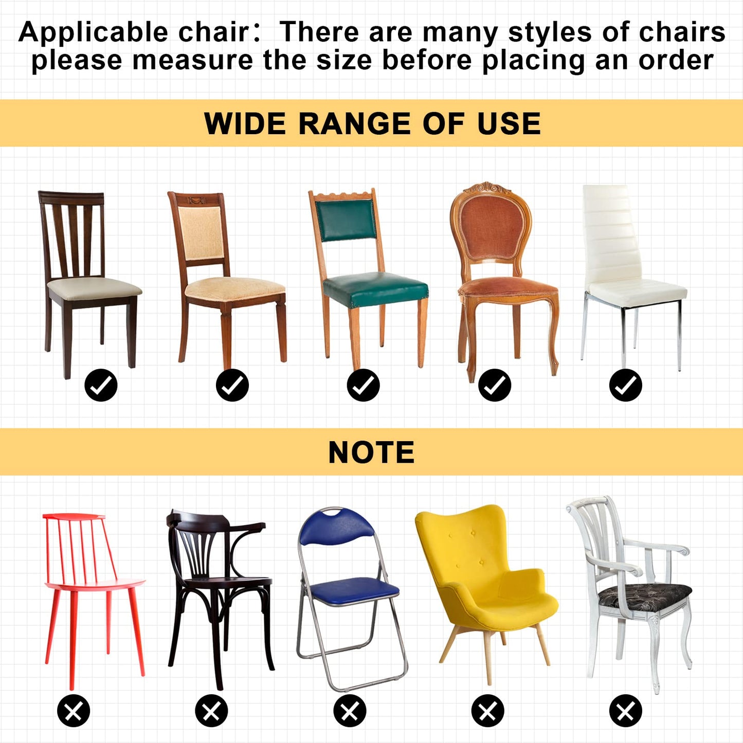 Can be used on a wide range of chairs measure before purchase