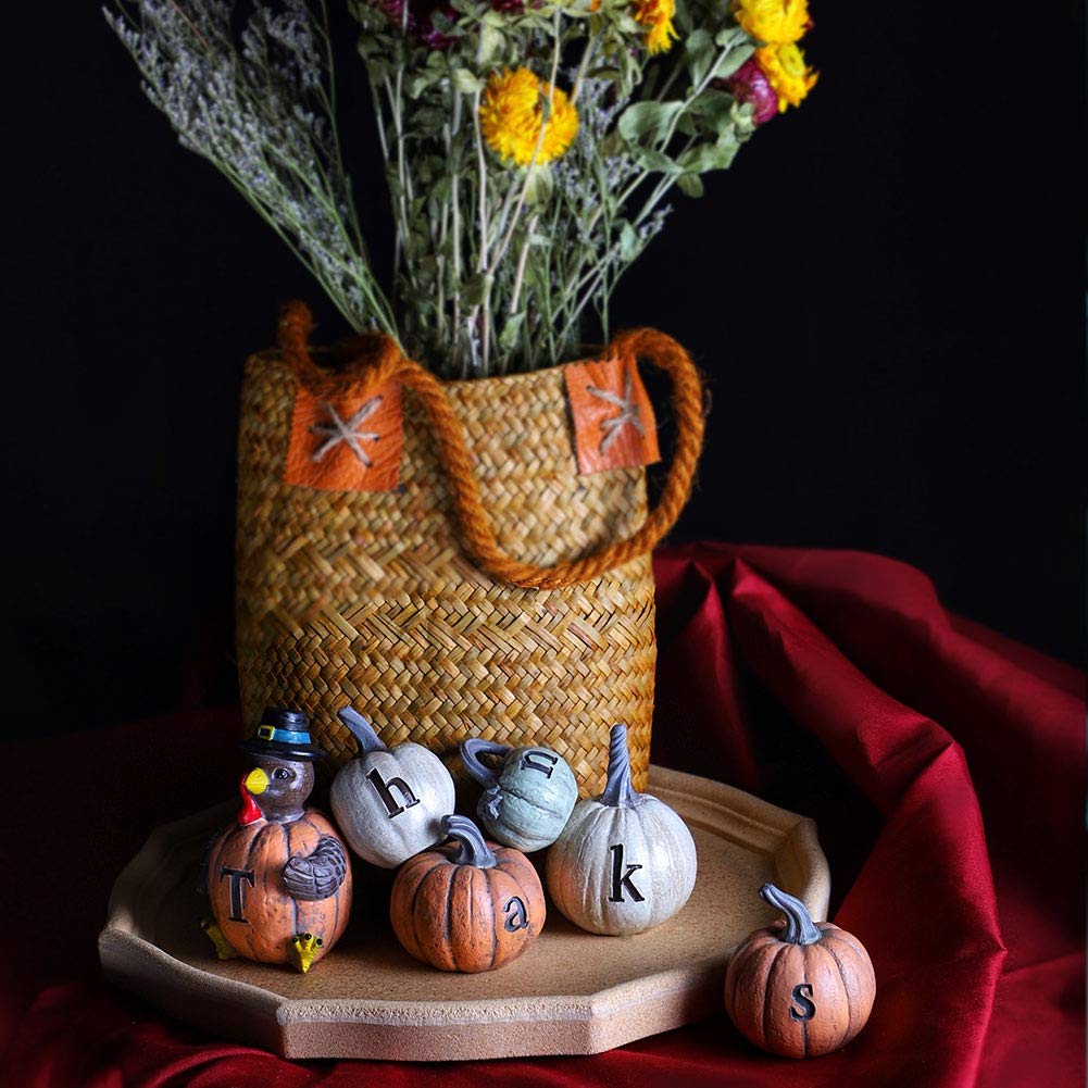 Ceramic hand painted thanksgiving table decor