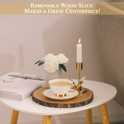 Removable Wood Slice cake stand