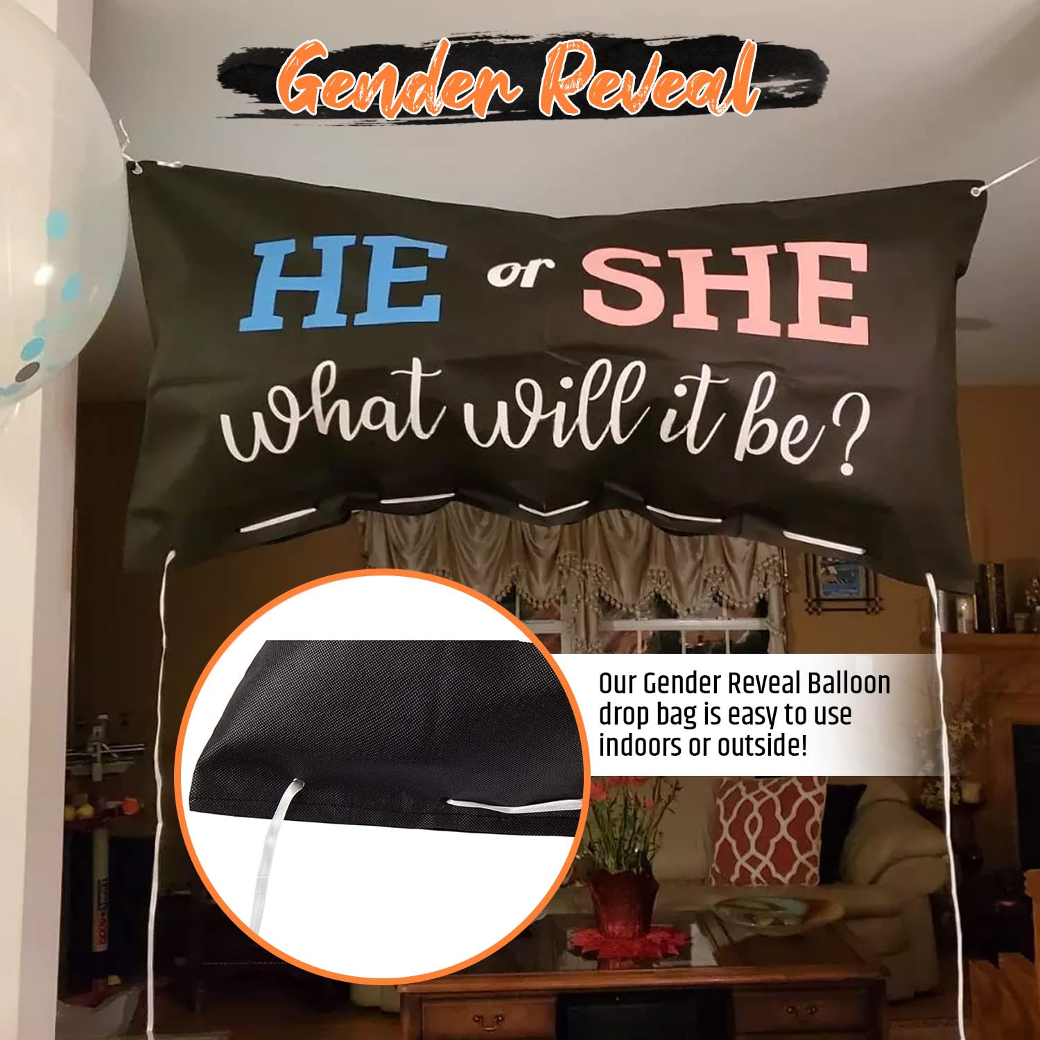 Gender Reveal Balloon Drop Bag