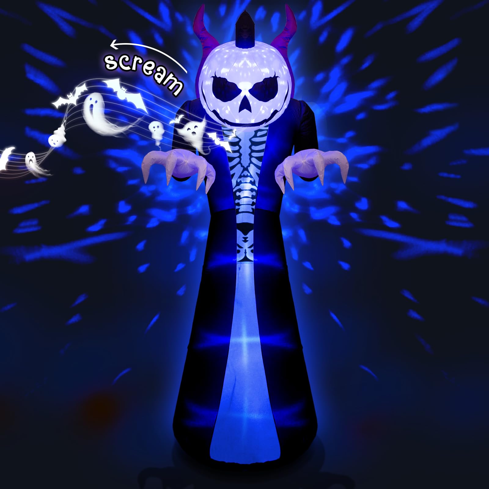 Inflatable ghost with LED lights