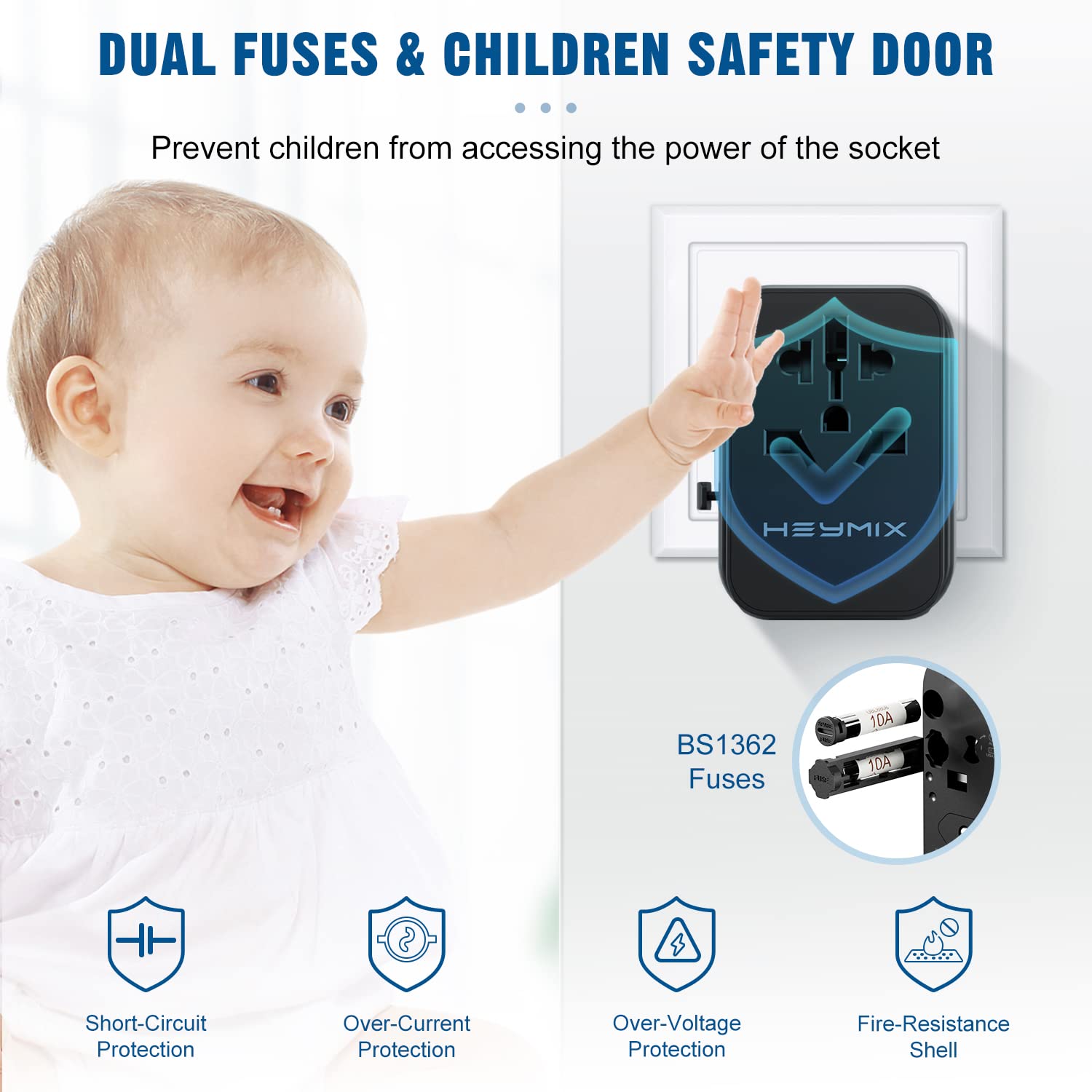 dual fuses and child safety door