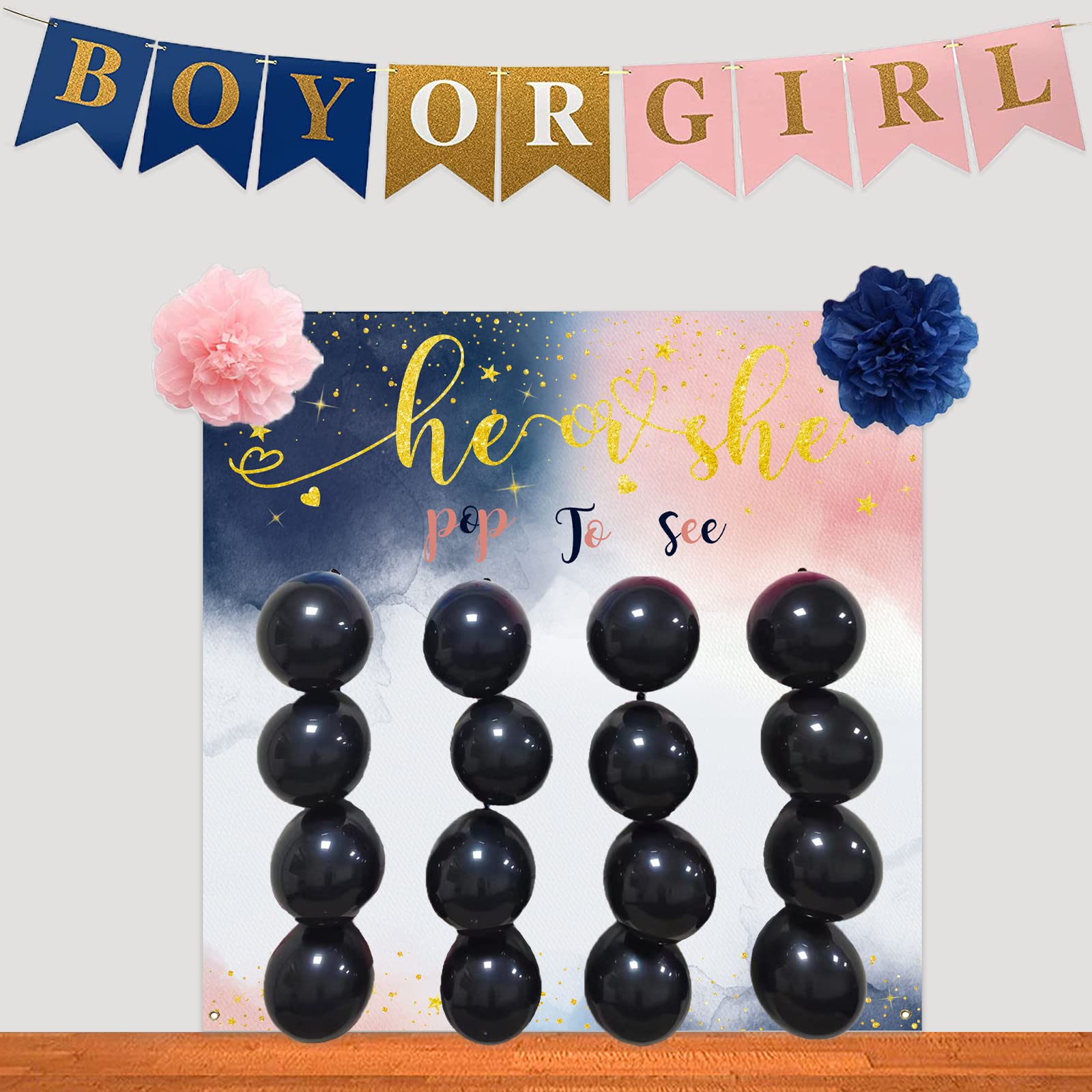 He or She dart board balloon game