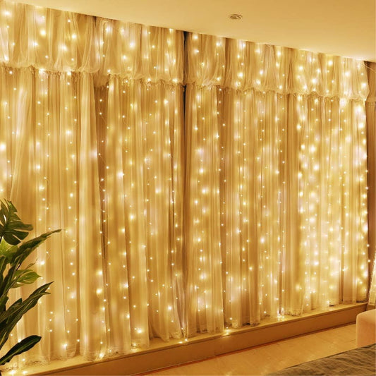 Fairy Curtain Lights, 300 LED Curtain String Light 