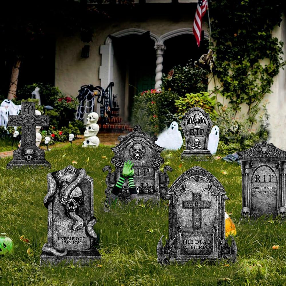 Graveyard tombstones