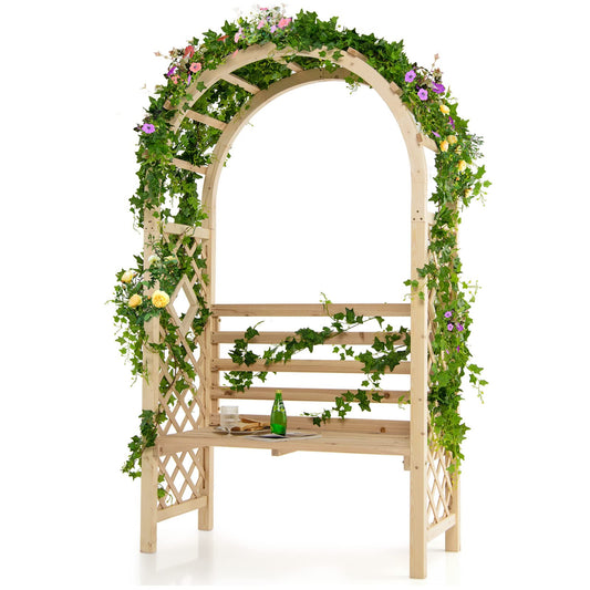 Wooden Garden Arbor, Wedding Arch Seat