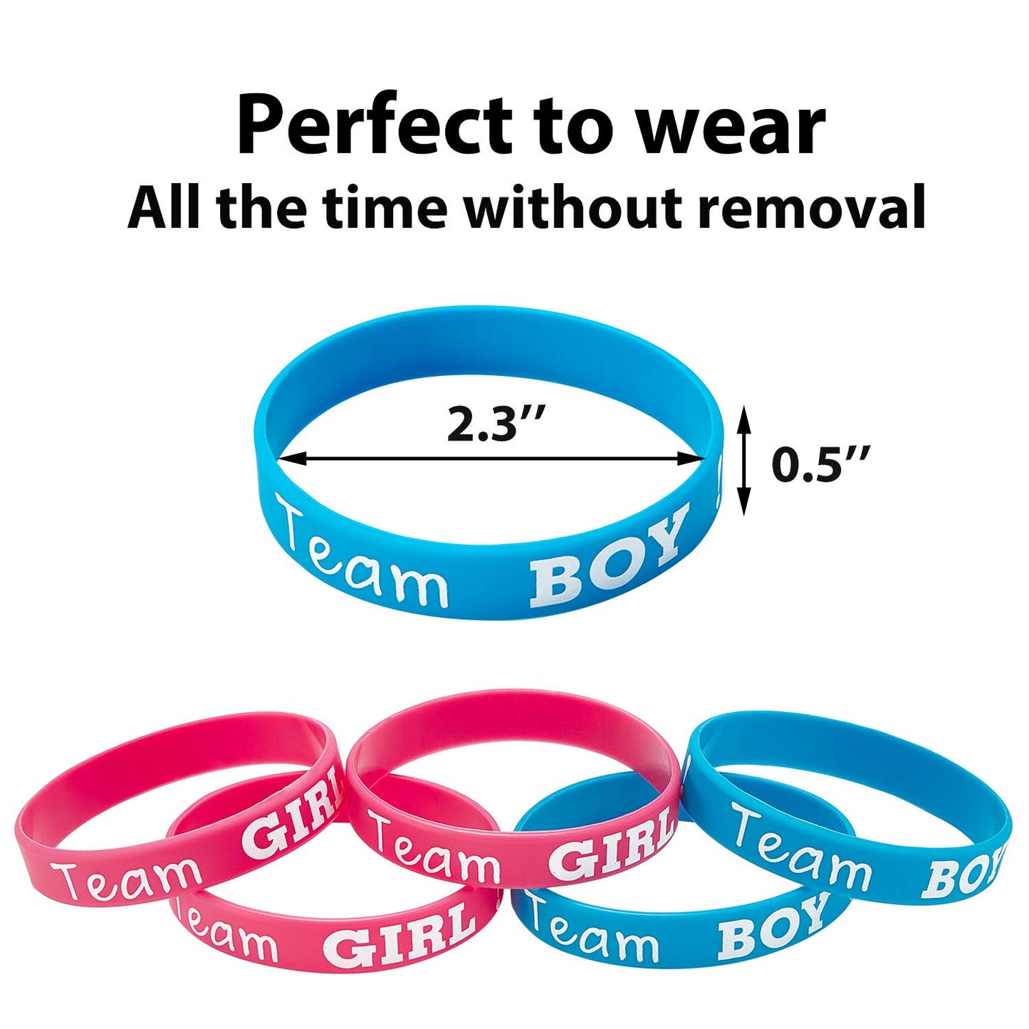 Team Boy Team Girl bracelet dimensions