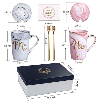 Contents of Bride and Groom mug gift set