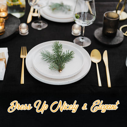 Elegant black fabric tablecloth