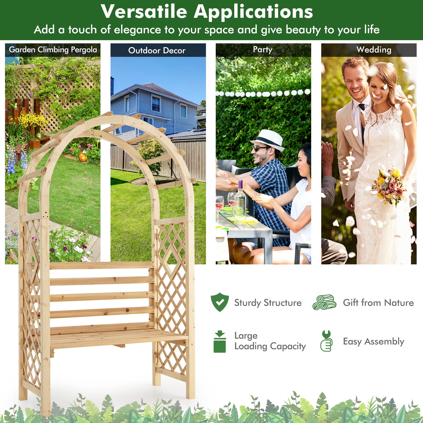 Versatile application outdoor bench