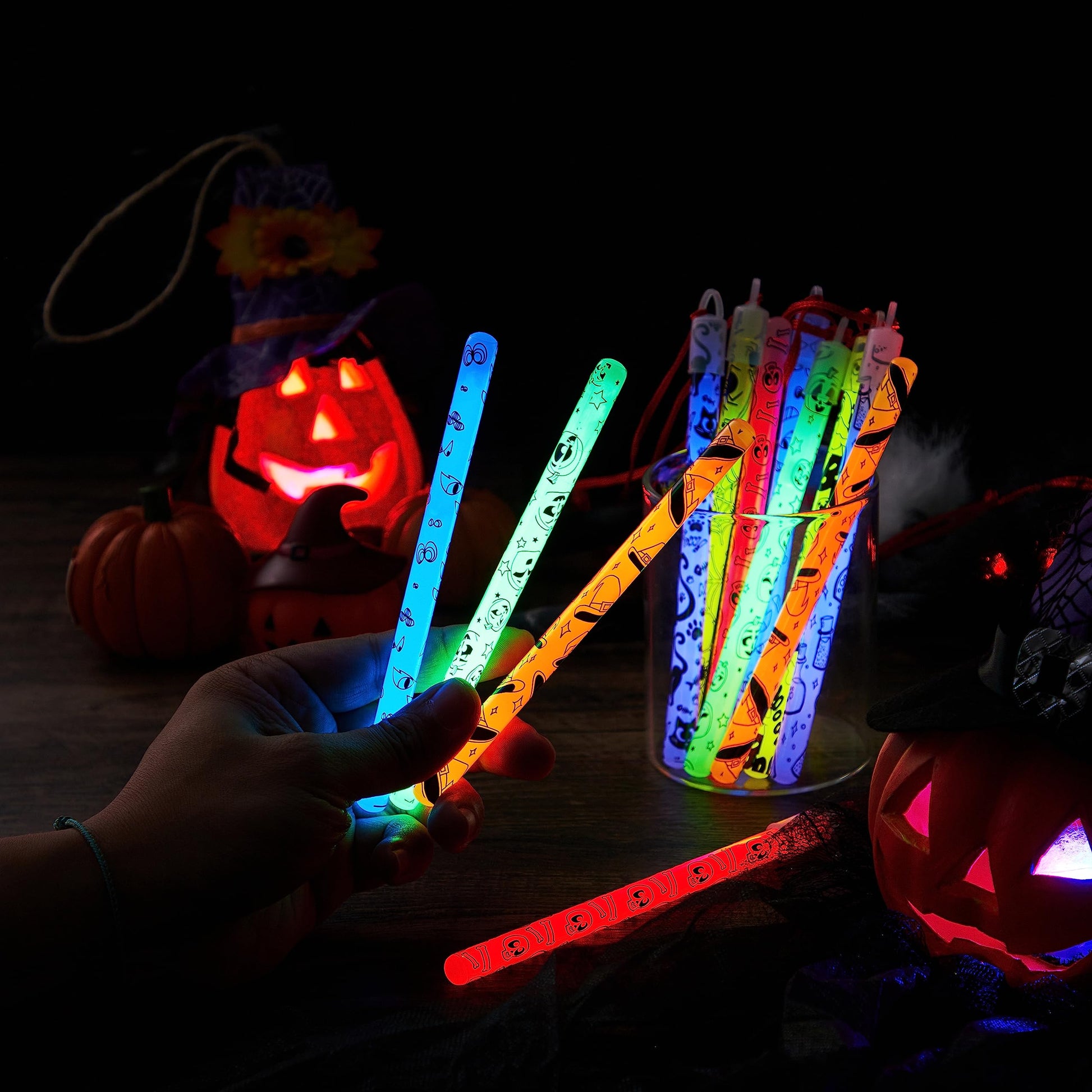 Halloween Glow Stick Hanging Wands 24 Pcs