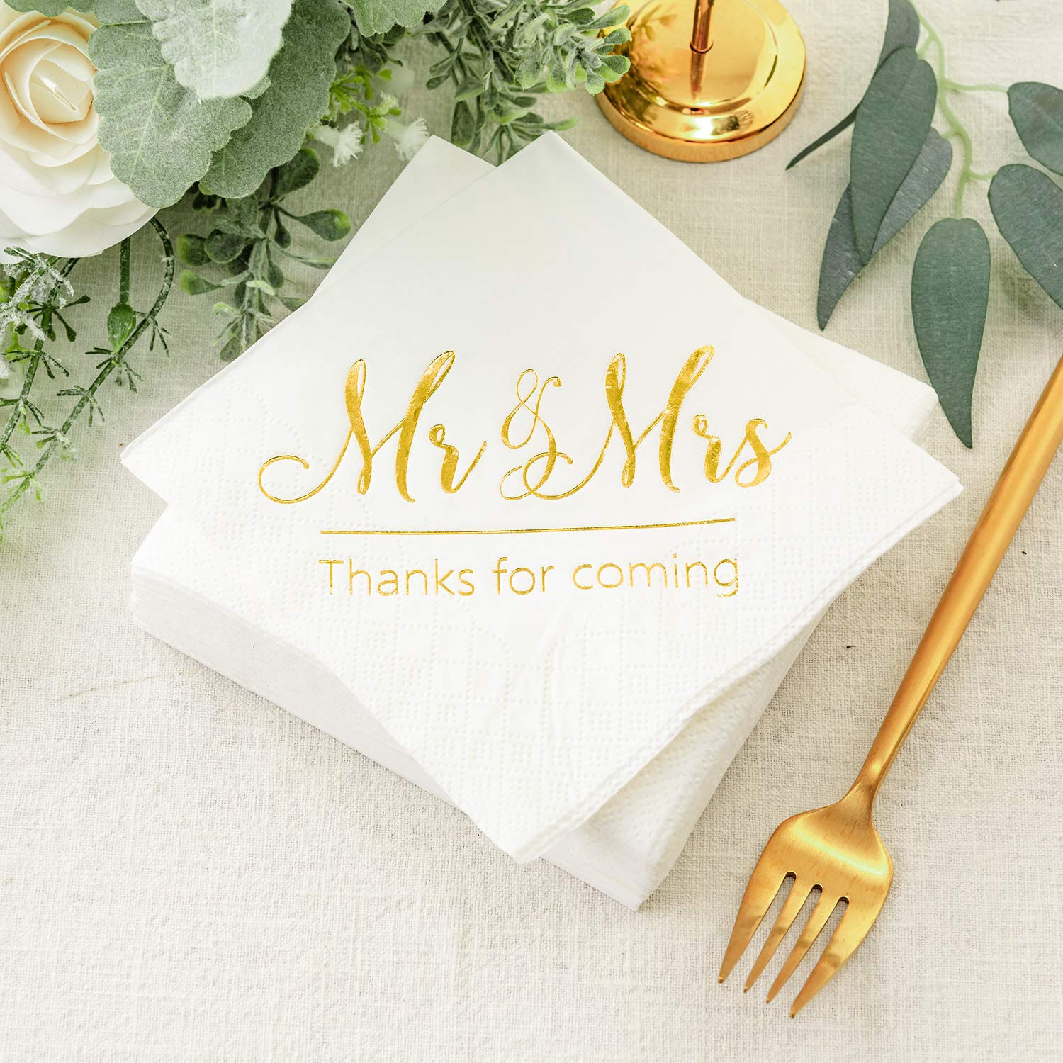 Anniversary table napkins